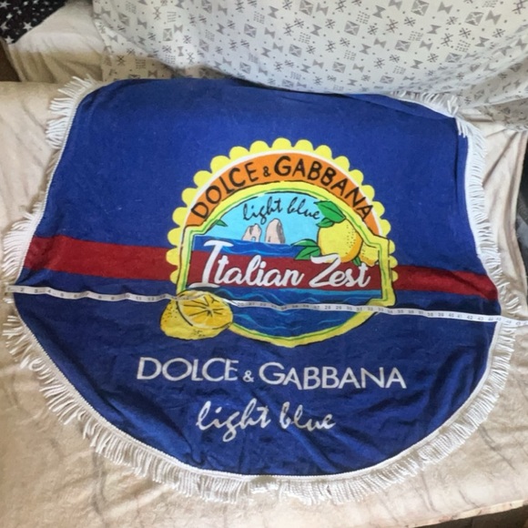 Dolce & Gabbana Light Blue Beach Towel - Picture 3 of 3